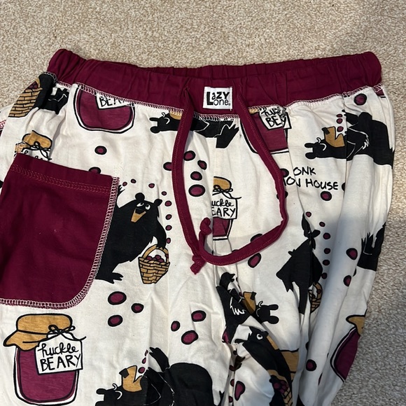 Lazy One Black Bear PJ Pants - Picture 2 of 5
